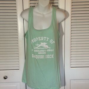 Mint Green Graphic Tank Top